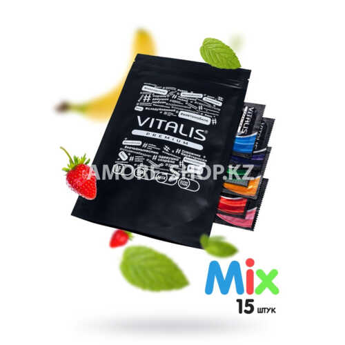 Презервативы "VITALIS" PREMIUM MIX (12+3 шт.) 1