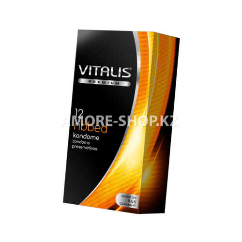 Презервативы "VITALIS" PREMIUM №12 ribbed - ребристые (ширина 52mm) 1
