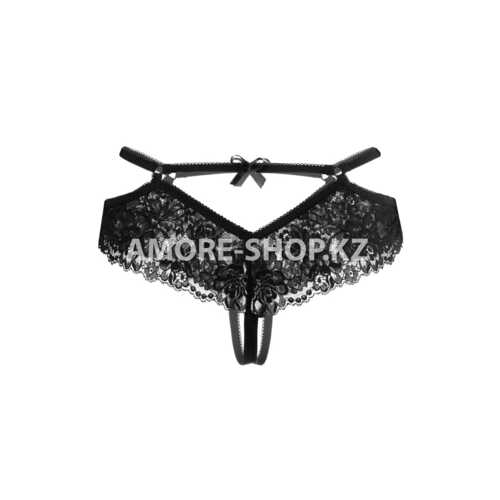 Эротические трусики Erolanta Lingerie Collection,кружевные,черные (42-44) 7