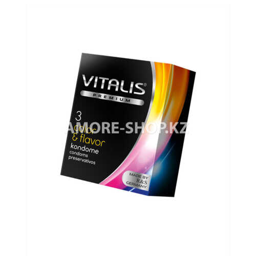 Презервативы "VITALIS" PREMIUM №3 color and flavor - цветные/ароматизированные (ширина 53mm) 1