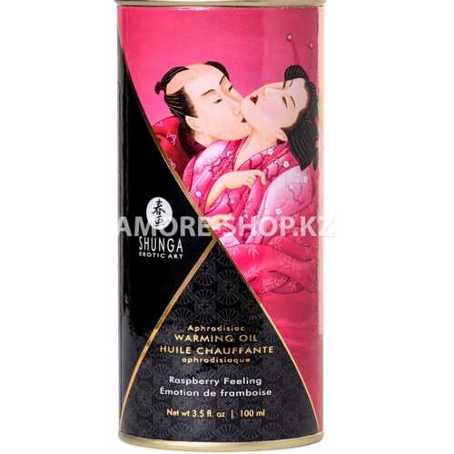 Масло для массажа Shunga Raspberry Feeling, разогревающее, с ароматом малины, 100 мл 5