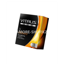 Презервативы "VITALIS" PREMIUM №3 ribbed - ребристые (ширина 52mm)