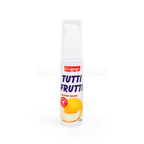 Съедобная гель-смазка TUTTI-FRUTTI для орального секса со вкусом сочная дыня 30г 2
