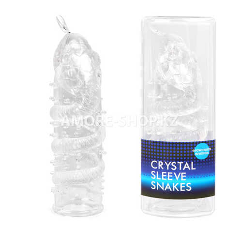 Насадка закрытая CRYSTAL SLEEVE SNAKES в форме змеи арт. EE-10104 1