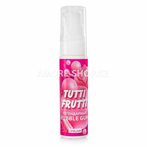 Съедобная гель-смазка TUTTI-FRUTTI для орального секса со вкусом бабл гам, 30 г, 1