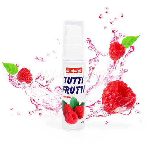 Съедобная гель-смазка TUTTI-FRUTTI для орального секса со вкусом малины 30г 1