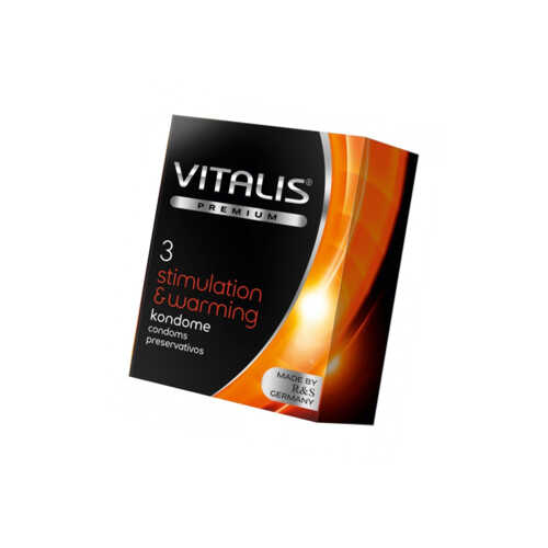 Презервативы "VITALIS" PREMIUM stimulation & warming (3 шт.) - с согревающим эффектом 1