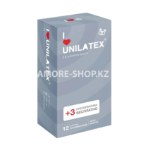 Презервативы Unilatex Ribbed/ребристые, 12 шт. + 3 шт. в подарок