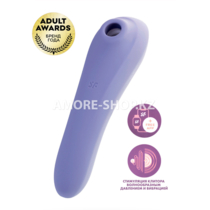 Вакуумно-волновой вибромассажер Dual  Pleasure фиолетовый