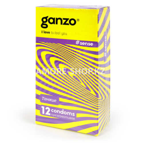 Презервативы Ganzo Sense, ультратонкие, латекс, 18 см, 12 шт 1