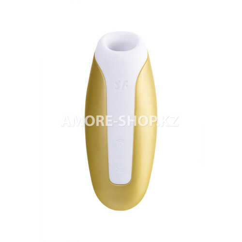 Вакуум-волновой бесконтактный стимулятор клитора Satisfyer Love Breeze, силикон, золотой, 9,5 см. 3