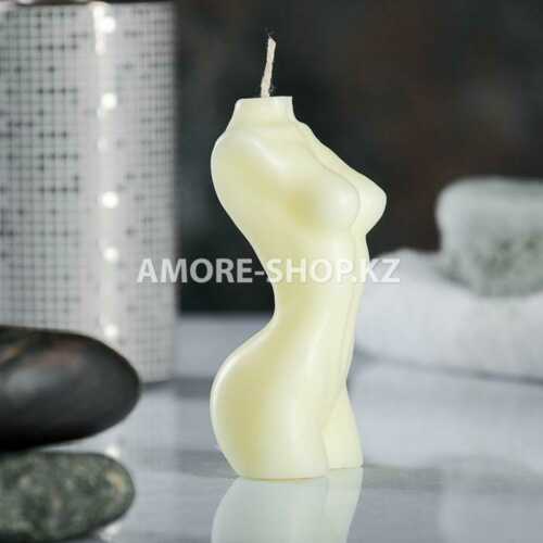 Фигурная свеча "Женское тело №1" молочная, 9см 4