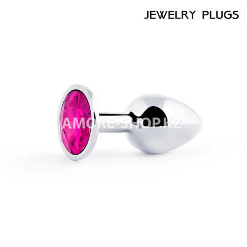 SILVER PLUG SMALL (втулка анальная) цвет кристалла рубиновый, L 72 мм, D 28 мм, 2