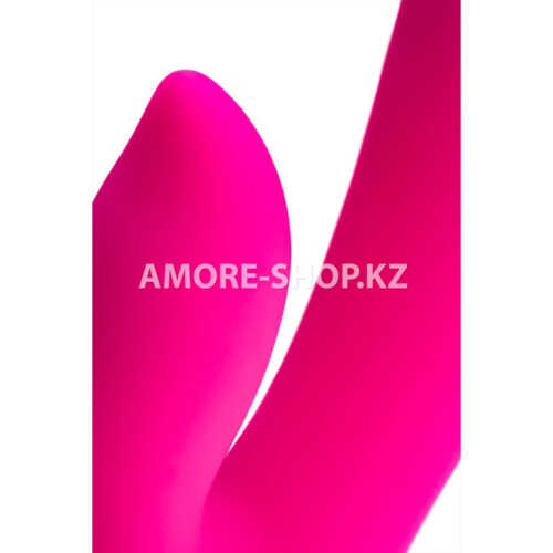 Вибратор с клиторальным стимулятором L'EROINA, силикон, розовый, 19 см 11