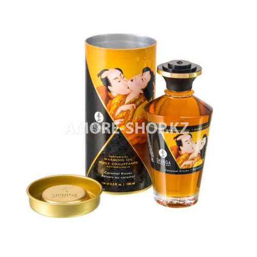 Масло для массажа Shunga Caramel Kisses, разогревающее, с ароматом карамели, 100 мл 1