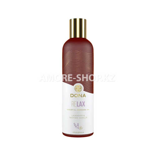Эфирное массажное масло Dona с ароматом тиянской ванили и лаванды - 120 мл. 1