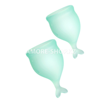 Набор менструальных чаш Satisfyer Feel secure Menstrual Cup (бирюзовый)
