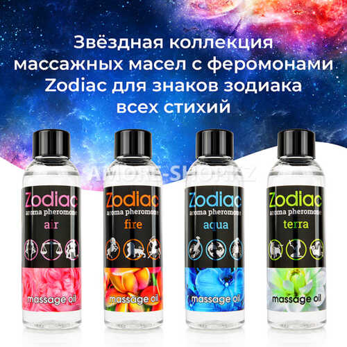 Массажное масло с феромонами ZODIAC AIR, 75 мл, арт. LB-13019 3