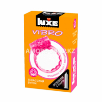 Виброкольцо Luxe Vibro Техасский Бутон + Презерватив