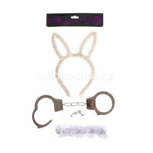 Карнавальный набор «Я твоя зайка», ободок, наручники, повязка 1
