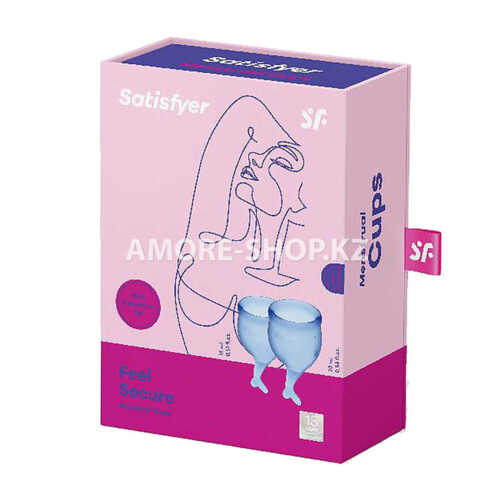 Набор менструальных чаш Satisfyer Feel secure Menstrual Cup (синий) 3