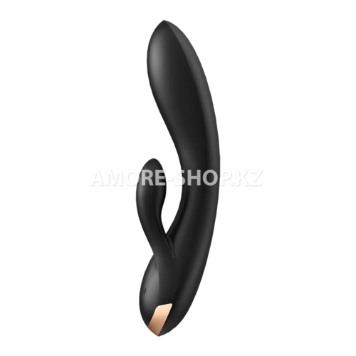 Вибратор с клиторальным стимулятором Satisfyer Double Flex Connect App черный 4