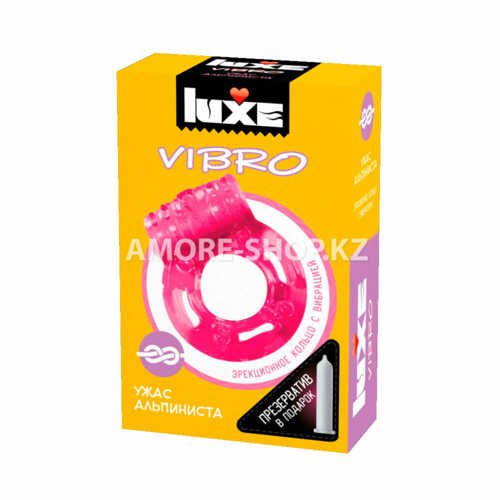 Виброкольцо Luxe Vibro Ужас Альпиниста + Презерватив 1