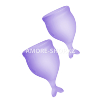 Набор менструальных чаш Satisfyer Feel secure Menstrual Cup (фиолетоый)