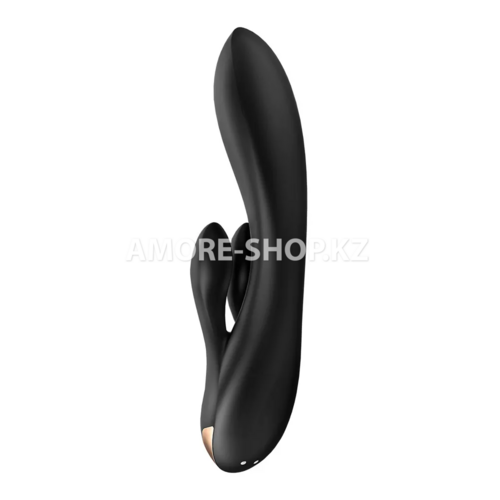 Вибратор с клиторальным стимулятором Satisfyer Double Flex Connect App черный 3