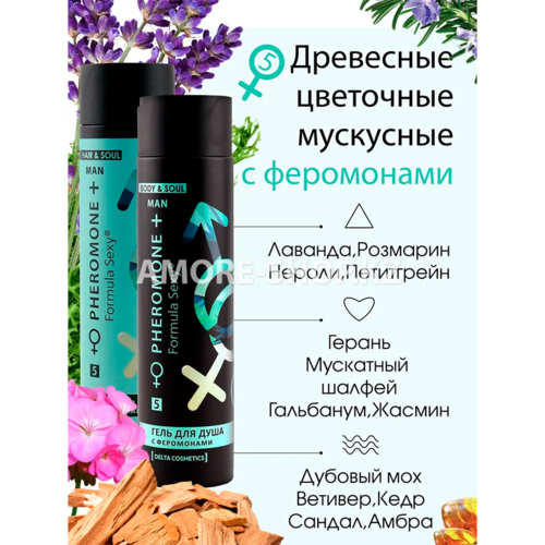 Косметический набор для муж. Formula Sexy №5 (гель для душа 250 мл + шампунь 250 мл) 2