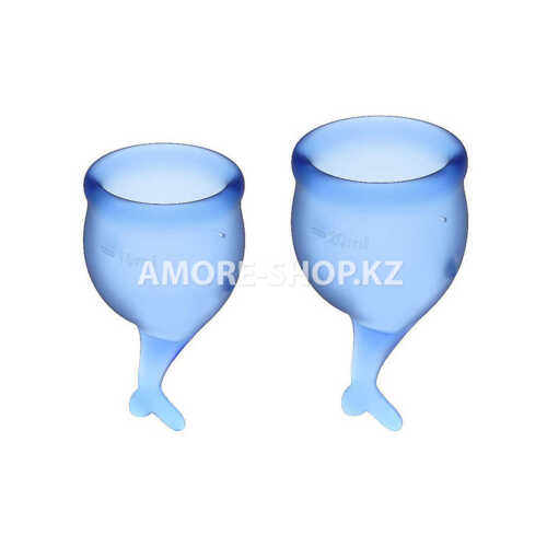 Набор менструальных чаш Satisfyer Feel secure Menstrual Cup (синий) 2