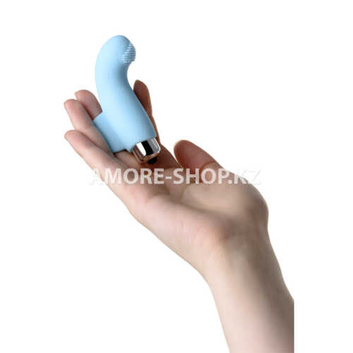 Вибронасадка на палец JOS DANKO для точки G, силикон, голубая, 9,5 см 7