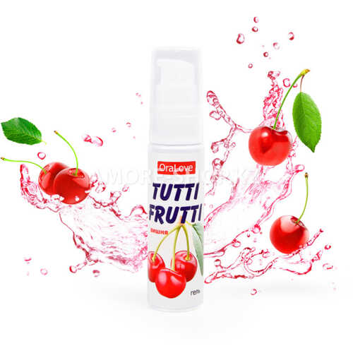 Съедобная гель-смазка TUTTI-FRUTTI для орального секса со вкусом вишни, 30 г 1