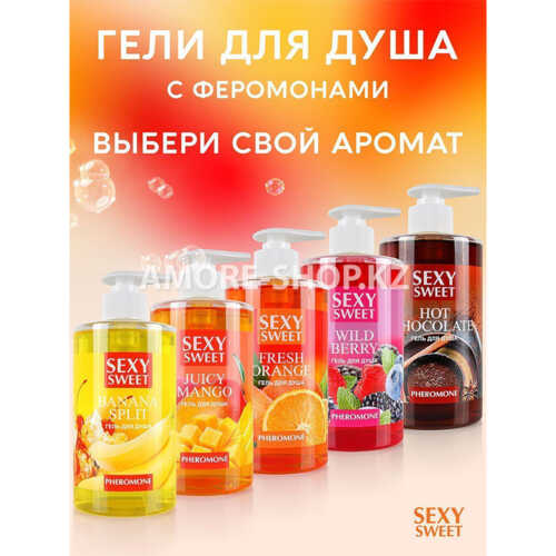 Гель для душа JUICY MANGO с феромонами 430 мл арт. LB-16126 6