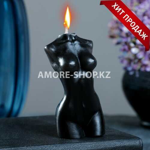 Фигурная свеча "Женское тело №1" черная, 9см 1