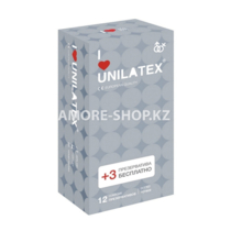 Презервативы Unilatex Dotted/точечные, 12 шт. + 3 шт. в подарок