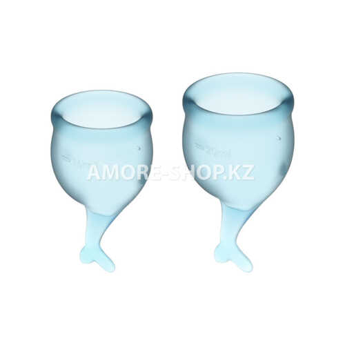 Набор менструальных чаш Satisfyer Feel secure Menstrual Cup (голубой) 1