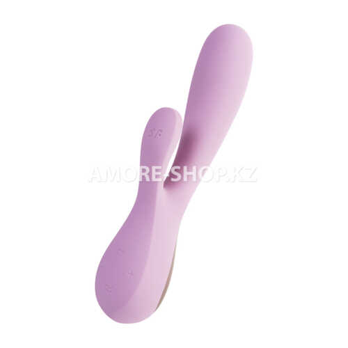 Нереалистичный вибратор Satisfyer Mono Flex, силикон, розовый, 20,4 см. 2