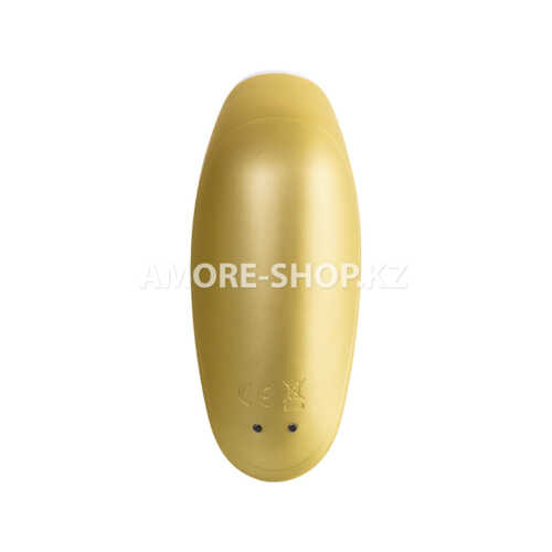 Вакуум-волновой бесконтактный стимулятор клитора Satisfyer Love Breeze, силикон, золотой, 9,5 см. 5