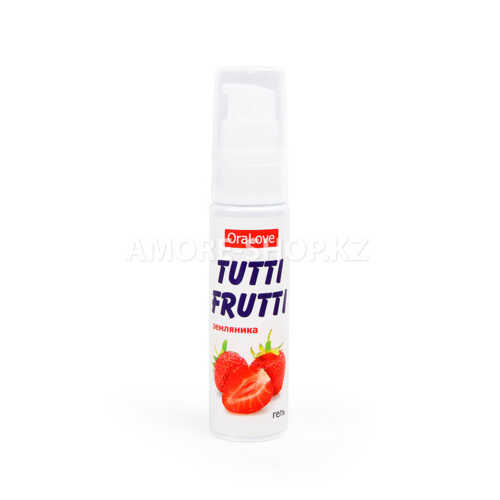 Съедобная гель-смазка TUTTI-FRUTTI для орального секса со вкусом земляники 30г 2