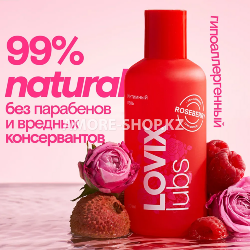 Лубрикант LOVIX Roseberry на водной основе без запаха и вкуса, универ. увлаж. для всех видов секса 3