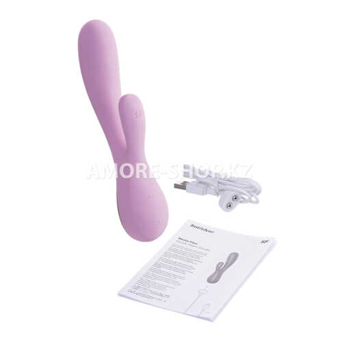 Нереалистичный вибратор Satisfyer Mono Flex, силикон, розовый, 20,4 см. 12